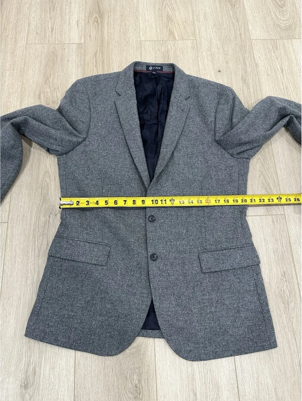 J.Crew Ludlow Mens Sport Coat Blazer Two Button Gray Yorkshire Tweed 44L